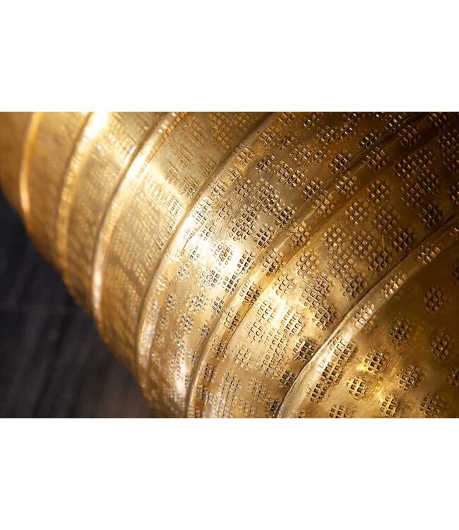 Invicta Interior Set van 3 bloempotten ORIENT 25/20/15cm metaal goud gehamerd ontwerp - 41269