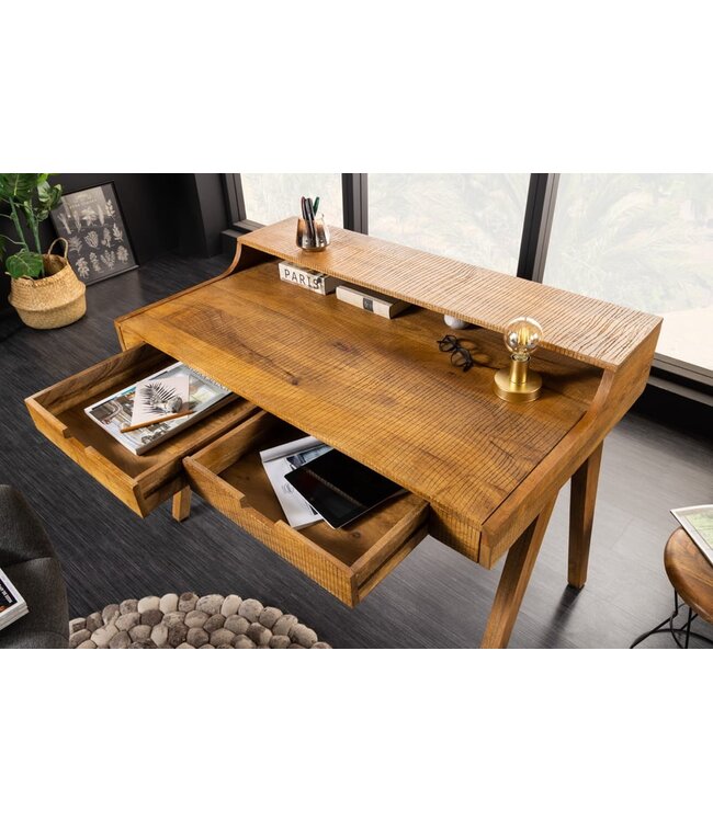 Invicta Interior Stevige secretaire MONSOON 120 cm mangohouten bureau - 41165