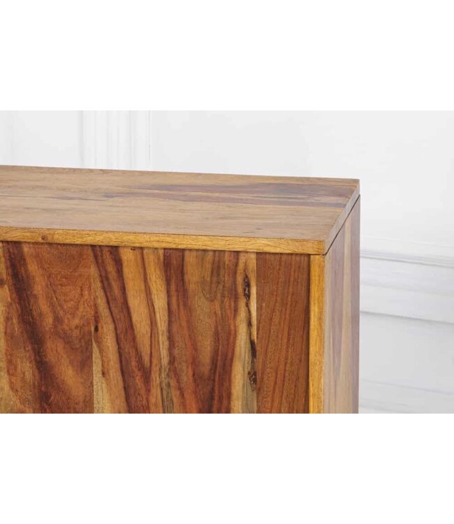 Invicta Interior Stevige bijzettafel CUBUS 43 cm plank met sheesham steenafwerking - 41136