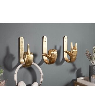 Invicta Interior Extravagante kapstokken FINGERS goud set van 3 wandkapstokken - 40917