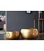 Invicta Interior Handgemaakte schalenset van 2 ORIENT gouden bloempotten in gehamerd ontwerp - 40910