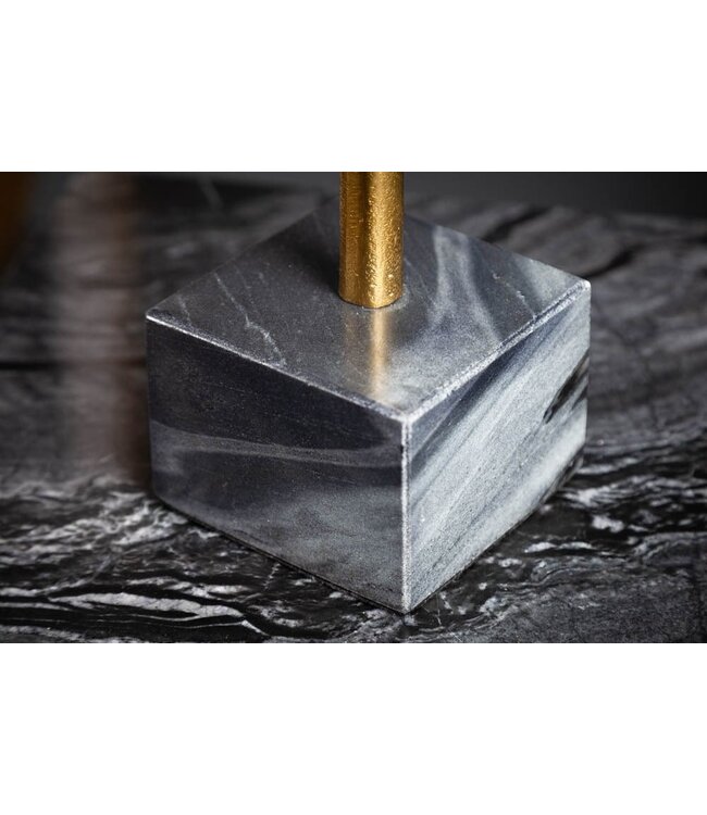 Invicta Interior Elegant sculptuur SKULL 35cm gouden schedel met marmeren voet - 40908