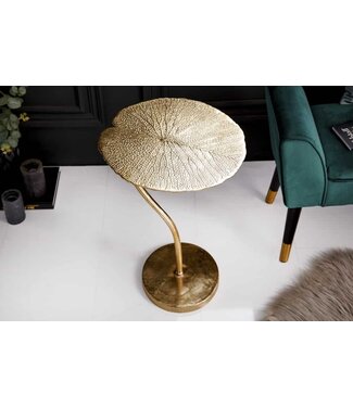Invicta Interior Handgemaakte design bijzettafel ABSTRACT LEAF 40cm goud - 40904