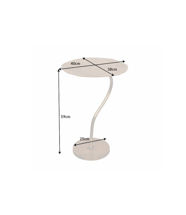 Invicta Interior Handgemaakte design bijzettafel ABSTRACT LEAF 40cm goud - 40904