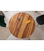 Invicta Interior Ronde eettafel MAKASSAR 120cm naturel zwart Sheesham massief hout Haarspeldpoten - 40780