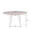 Invicta Interior Ronde eettafel MAKASSAR 120cm naturel zwart Sheesham massief hout Haarspeldpoten - 40780
