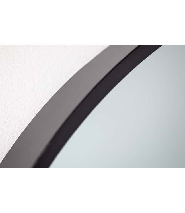 Invicta Interior Moderne wandspiegel NOEMI 90cm zwart asymmetrisch design - 40703