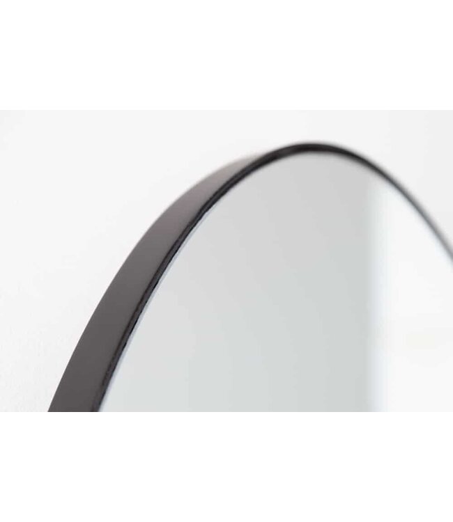Invicta Interior Moderne wandspiegel NOEMI 90cm zwart asymmetrisch design - 40703