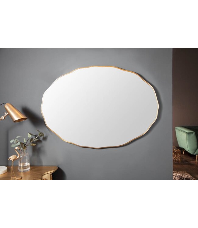 Invicta Interior Elegante wandspiegel ELEGANCIA 100cm goud ovaal design - 40696