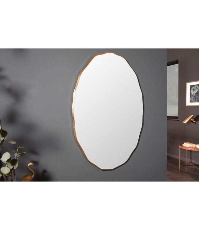 Invicta Interior Elegante wandspiegel ELEGANCIA 100cm goud ovaal design - 40696