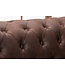 Invicta Interior Chesterfield 3-zitsbank 200cm vintage bruin 3-zits met knoopstiksel en veerkern - 40652