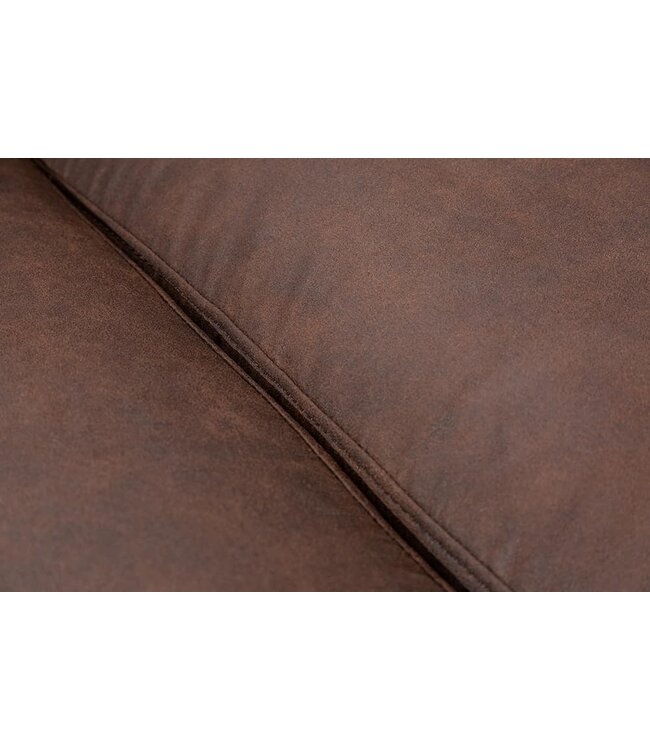 Invicta Interior Chesterfield 3-zitsbank 200cm vintage bruin 3-zits met knoopstiksel en veerkern - 40652