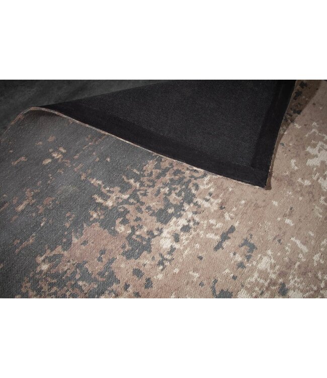 Invicta Interior Vintage katoenen vloerkleed MODERN ART 350x240cm grijsbeige gewassen used look - 40522