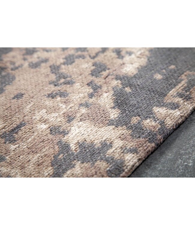 Invicta Interior Vintage katoenen vloerkleed MODERN ART 350x240cm grijsbeige gewassen used look - 40522