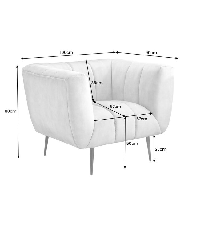 Invicta Interior Retro fauteuil NOBLESSE 105cm smaragdgroen fluweel met decoratieve quilting - 40478