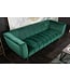 Invicta Interior Retro 3-zitsbank NOBLESSE 225cm smaragdgroen fluweel 3-zits met decoratieve quilting - 40404
