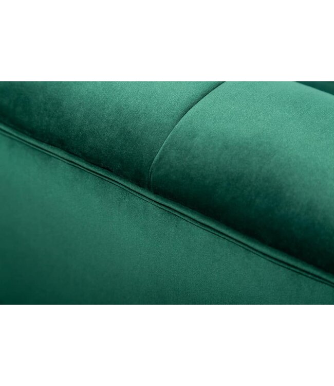 Invicta Interior Retro 3-zitsbank NOBLESSE 225cm smaragdgroen fluweel 3-zits met decoratieve quilting - 40404