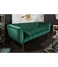 Invicta Interior Retro 3-zitsbank NOBLESSE 225cm smaragdgroen fluweel 3-zits met decoratieve quilting - 40404