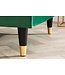 Invicta Interior Elegante hoekbank COSY VELVET 260cm smaragdgroene fluwelen veerkern 3-zitsbank - 40274