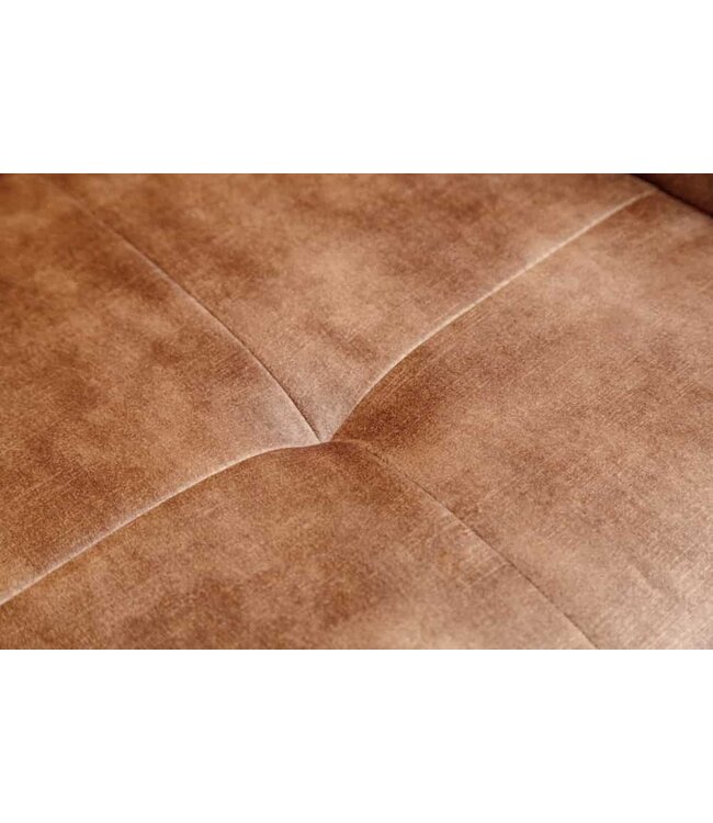 Invicta Interior Draaibare design stoel EUPHORIA bruin fluweel met armleuning metalen frame zwart - 40262