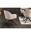 Invicta Interior Draaibare design stoel EUPHORIA champagne grijs fluweel met armleuning metalen frame zwart - 40259
