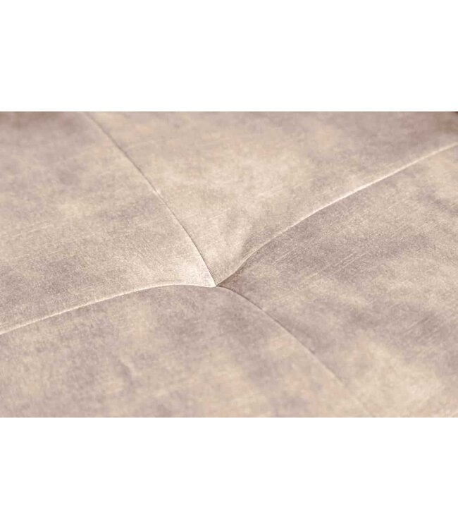 Invicta Interior Draaibare design stoel EUPHORIA champagne grijs fluweel met armleuning metalen frame zwart - 40259