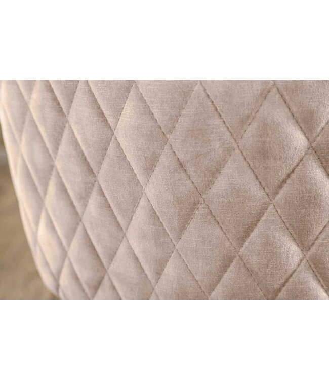 Invicta Interior Draaibare design stoel EUPHORIA champagne grijs fluweel met armleuning metalen frame zwart - 40259