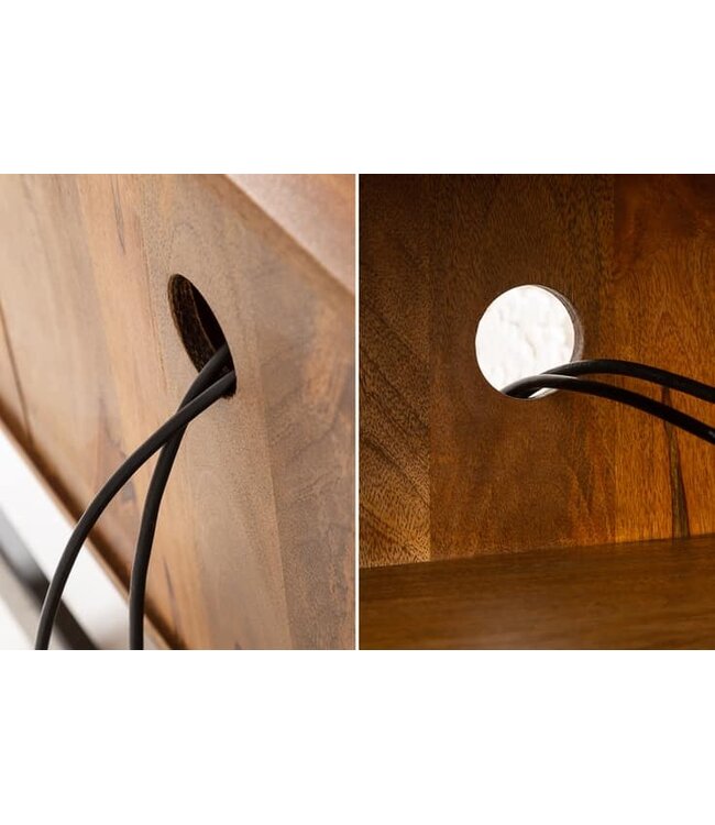 Invicta Interior Massief TV-lowboard SCORPION 160cm mangohout met gedetailleerd 3D-snijwerk - 40252