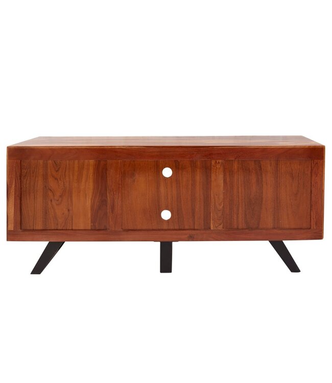 Invicta Interior Massief TV-lowboard AMAZONAS 160cm bruin sheeshamhout met boomrand - 40194