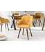 Invicta Interior Design klassieke stoel SCANDINAVIA MEESTERSTUK mosterdgeel met armleuning - 40124