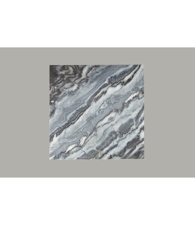 Invicta Interior Elegante salontafel ELEMENTS 50cm grijs met gepolijst marmeren blad - 40113