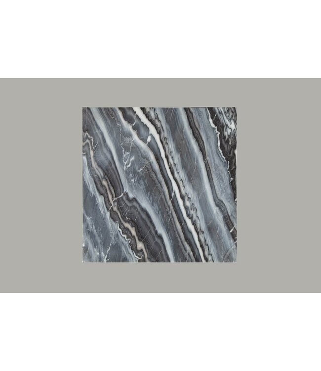 Invicta Interior Elegante salontafel ELEMENTS 50cm grijs met gepolijst marmeren blad - 40113