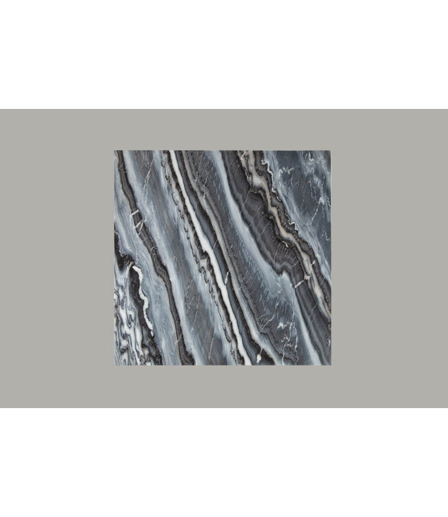 Invicta Interior Elegante salontafel ELEMENTS 50cm grijs met gepolijst marmeren blad - 40113