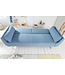 Invicta Interior Design slaapbank DIVANI 220cm lichtblauw bedfunctie 3-zitsbank Scandinavisch design - 40088