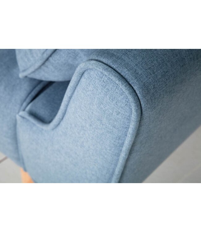 Invicta Interior Design slaapbank DIVANI 220cm lichtblauw bedfunctie 3-zitsbank Scandinavisch design - 40088