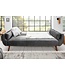 Invicta Interior Retro slaapbank DIVANI 220cm zilvergrijs fluweel 3-zitsbank met bedfunctie - 40087