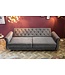 Invicta Interior Chesterfield 3-zitsbank MAISON BELLE AFFAIRE 220cm grijs fluweel 3-zits met slaapfunctie - 40083