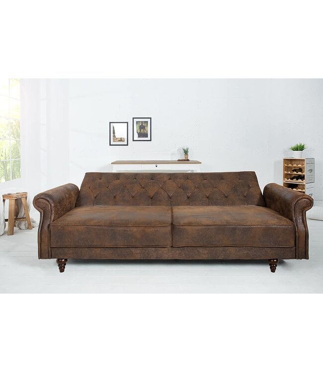 Invicta Interior Chesterfield 3-zitsbank MAISON BELLE AFFAIRE 220cm antiekbruin 3-zits met slaapfunctie - 40082