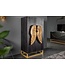 Invicta Interior Extravagant dressoir ANGEL 140cm zwart mangohout met gouden vleugels - 40056