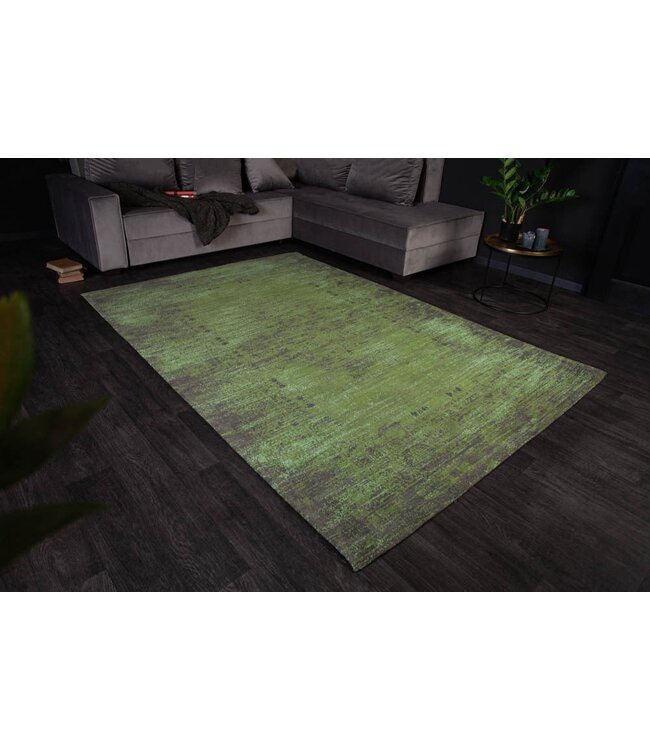 Invicta Interior Elegant katoenen vloerkleed POP ART 240x160cm smaragdgroen oosters patroon - 39983