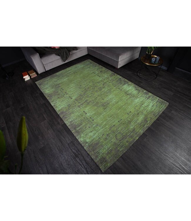 Invicta Interior Elegant katoenen vloerkleed POP ART 240x160cm smaragdgroen oosters patroon - 39983