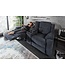 Invicta Interior Exclusieve 2-zits bioscoopfauteuil HOLLYWOOD donkergrijze tv-fauteuil met bekerhouder - 39979