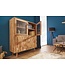 Invicta Interior Massief houten dressoir MYSTIC LIVING 140cm naturel acacia vitrine 3D oppervlak - 39942