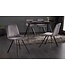 Invicta Interior Retro stoel AMSTERDAM CHAIR donkergrijs fluweel design klassieker - 39920