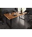 Invicta Interior Massief houten eettafel IRON CRAFT 200cm naturel zwarte Sheesham steenafwerking Industrieel Design - 39870