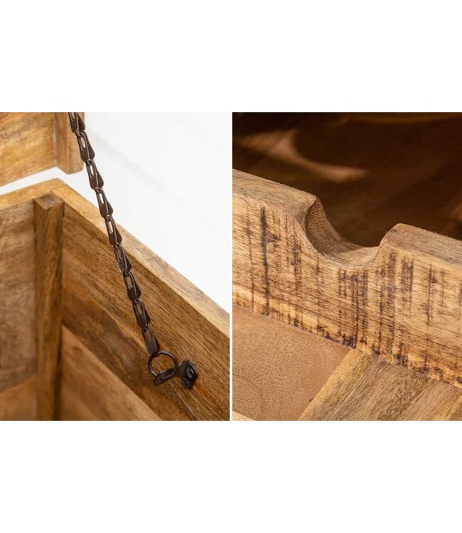 Invicta Interior Massief houten salontafel BODEGA 100cm mangohouten thuisbarkast - 39814