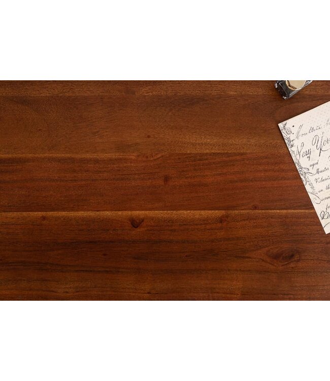 Invicta Interior Stevige secretaris MONSOON 100 cm acaciabureau met opvallende afwerking - 39786