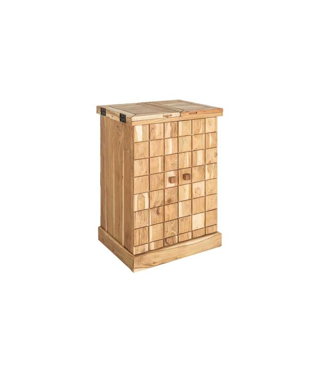 Invicta Interior Handgemaakte barkast MOSAICO 130cm massief acaciahout 3D-effect - 39750