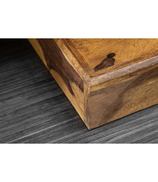 Invicta Interior Handgemaakte barkast MOSAICO 130cm Sheesham hout steenafwerking 3D effect - 39749