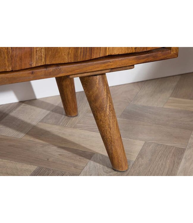 Invicta Interior Massief TV-bord MYSTIC LIVING 140cm Sheesham naturel 3D oppervlak massief hout - 39744